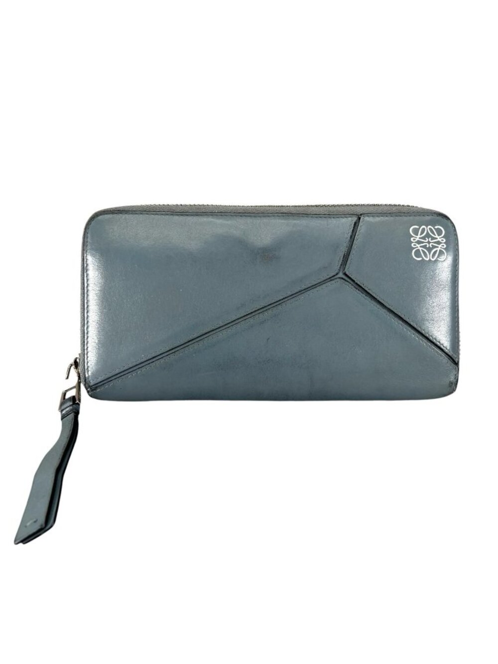 Loewe Puzzle Anagram Wallet Calfskin Blue